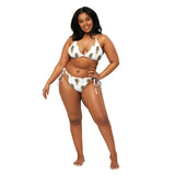 Upside Down Pineapple White String Bikini Set