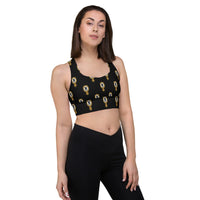 All over Upside Down 🍍 Black Sports Bra