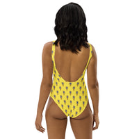 Upside Down Pineapples Yellow Swimsuit