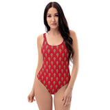 Upside Down Pineapples Red Swimsuit