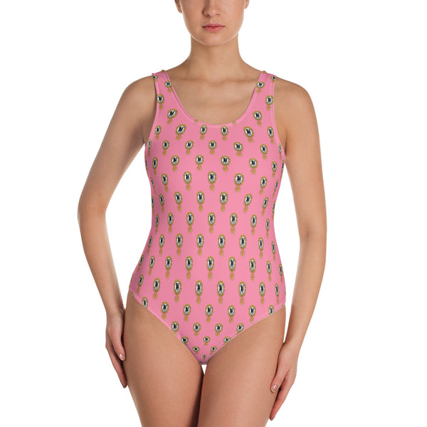 Upside Down Pineapples Pink Swimsuit